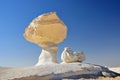 The limestone formation in White desert Sahara Egypt Royalty Free Stock Photo