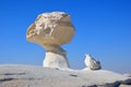 The limestone formation in White desert Sahara Egypt Royalty Free Stock Photo