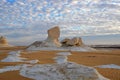 The limestone formation in White desert Sahara Egypt