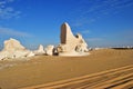 The limestone formation in White desert Sahara Egypt Royalty Free Stock Photo