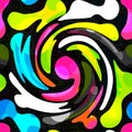 Beautiful abstract pattern psychedelic graffiti