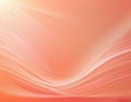 Beautiful abstract peach color gradient background with sun light rays, smooth lines and shadows. Delicate eco Royalty Free Stock Photo