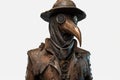 Beautiful abstract plague doctor background created by generative AI