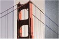 Beautiful Abstract San Francisco Golden Gate Bridge Art Royalty Free Stock Photo