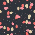 Beautiful abstract seamless repeating pattern. Hand painted artistic style.