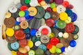 Beautiful abstract sewing background of buttons Royalty Free Stock Photo
