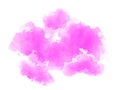 Beautiful abstract splash purple watercolor on white background