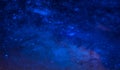 Beautiful abstract texture colorful red blue sky landscape the solar system on the darkness and aurora Polaris and the stars on th Royalty Free Stock Photo