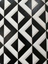 Beautiful abstract texture tiles floor and rock plate color black and white pattern background and wallpaper Royalty Free Stock Photo