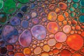 Beautiful abstract water oil bubble colorful background