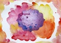 Beautiful abstract watercolor stains with place for your text