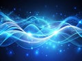 beautiful abstract wave technology background with blue light digital Royalty Free Stock Photo