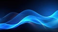 Beautiful abstract wave technology background with blue light digital effect