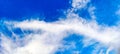 Beautiful abstract white clouds in the blue sky.Clear sky in summer background.