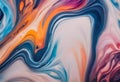 Beautiful abstraction of liquid paints in slow