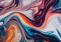 Beautiful abstraction of liquid paints in slow