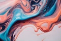 Beautiful abstraction of liquid paints in slow