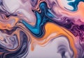 Beautiful abstraction of liquid paints in slow