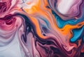 Beautiful abstraction of liquid paints in slow