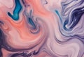 Beautiful abstraction of liquid paints in slow