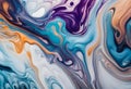 Beautiful abstraction of liquid paints in slow