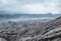 Beautiful active Volcano with smoke Mount Bromo