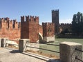 Beautiful Adige river with castle Castelvecchio Royalty Free Stock Photo