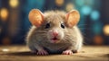 beautiful adorable animal mouse close domestic looking cartoon