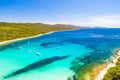 Turquoise lagoon on Sakarun beach on Dugi Otok island, Croatia Royalty Free Stock Photo