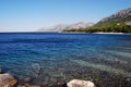 Beautiful Adriatic Sea bay with pines in Croatia Royalty Free Stock Photo