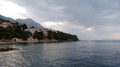 Beautiful Adriatic Sea bay with pines in Croatia Royalty Free Stock Photo