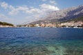 Beautiful Adriatic Sea bay with pines in Croatia Makarska riviera Royalty Free Stock Photo