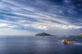 Beautiful Aegean Sea. Sounion cape at Poseidon temple, Greece Royalty Free Stock Photo