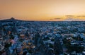 Beautiful aeral night view Goreme, Cappadocia, Turkey Royalty Free Stock Photo