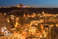 Beautiful aeral night view Goreme, Cappadocia, Turkey Royalty Free Stock Photo