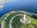 Beautiful aerial afternoon view around Rainbow Harbor Royalty Free Stock Photo