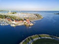 Beautiful aerial afternoon view around Rainbow Harbor Royalty Free Stock Photo