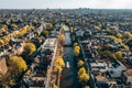 Beautiful aerial Amsterdam view from above