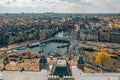 Beautiful aerial Amsterdam view from above