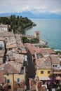 Beautiful aerial city view on Garda Lake, Sirmione, Italy Royalty Free Stock Photo