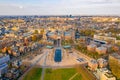 Beautiful aerial daytime view of Amsterdam, the Netherlands