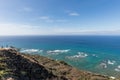 Beautiful aerial Diamond Head Lighthouse vista on Oahu Royalty Free Stock Photo