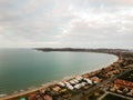 Drone view of Praia Rasa, Buzios, Brazil Royalty Free Stock Photo