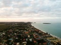 Drone view of Praia Rasa, Buzios, Brazil Royalty Free Stock Photo