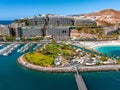 Beautiful aerial landscape with Anfi beach and resort, Gran Canaria, Spain. Royalty Free Stock Photo