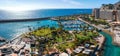 Beautiful aerial landscape with Anfi beach and resort, Gran Canaria, Spain. Royalty Free Stock Photo