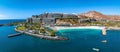 Beautiful aerial landscape with Anfi beach and resort, Gran Canaria, Spain. Royalty Free Stock Photo