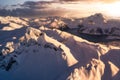 Beautiful aerial landscape view of Mountain Peaks Royalty Free Stock Photo