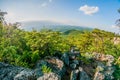 Beautiful aerial landscape views from crowders mountain near gas Royalty Free Stock Photo