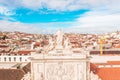 Beautiful aerial Lisbon view from above.